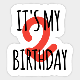It's My 2th Birthday Sticker